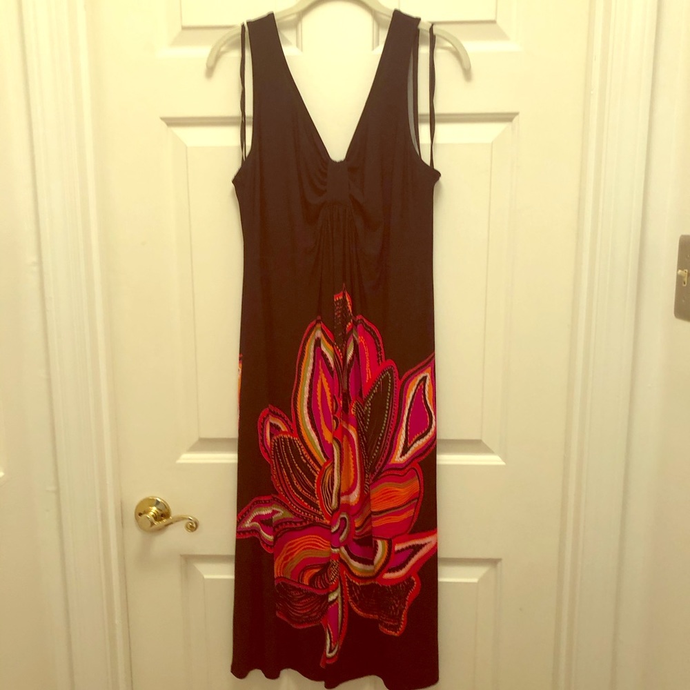 Lane Bryant 14/16 dress. Black w/lg floral design